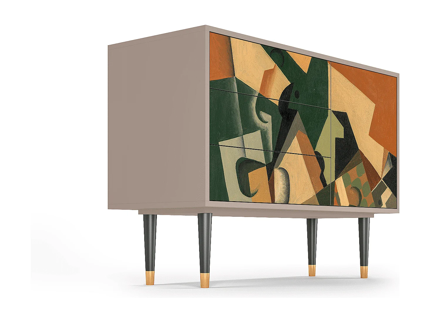 Buffet - 115х84х41 cm - S3 - Glass and Checkerboard, Latte