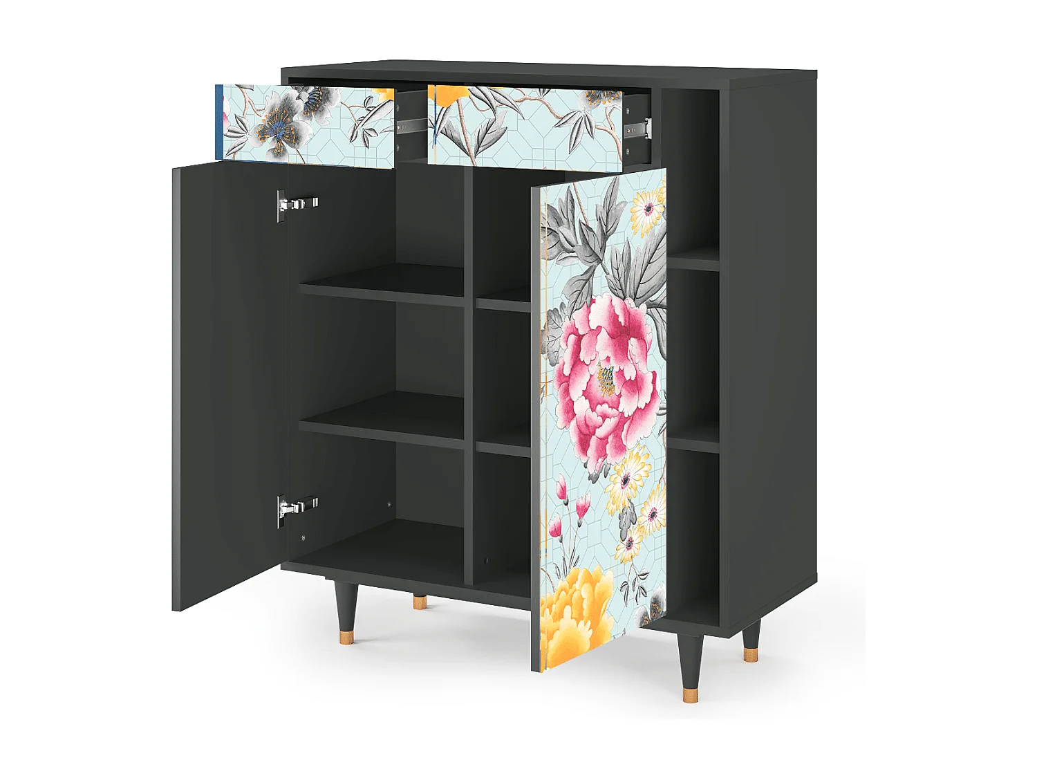 Dressoir - 96х110х41 cm - BS6 - Sky Garden, Antraciet