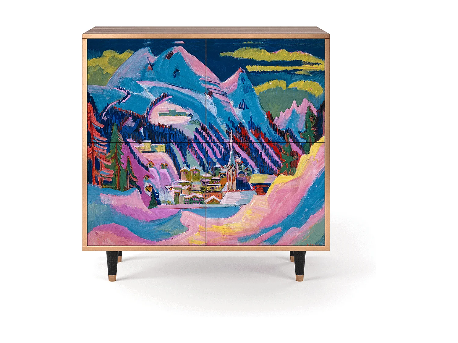 Dressoir - 94x96x48 cm - BS3 - Davos Winter, Walnoot