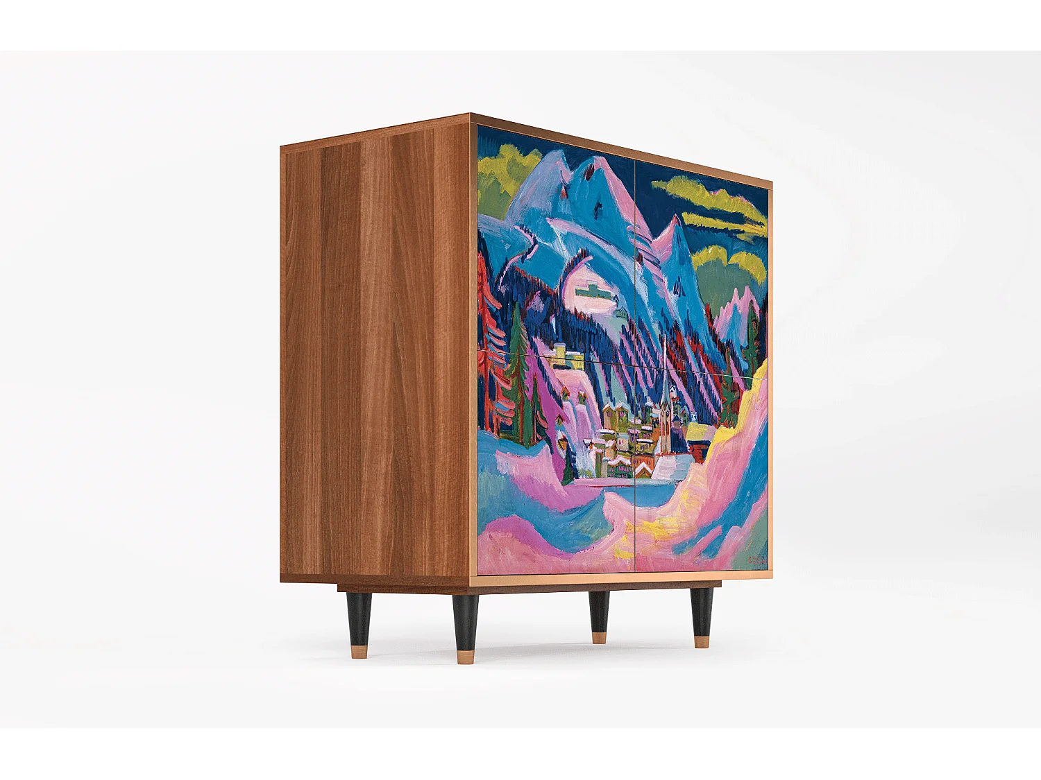 Dressoir - 94x96x48 cm - BS3 - Davos Winter, Walnoot