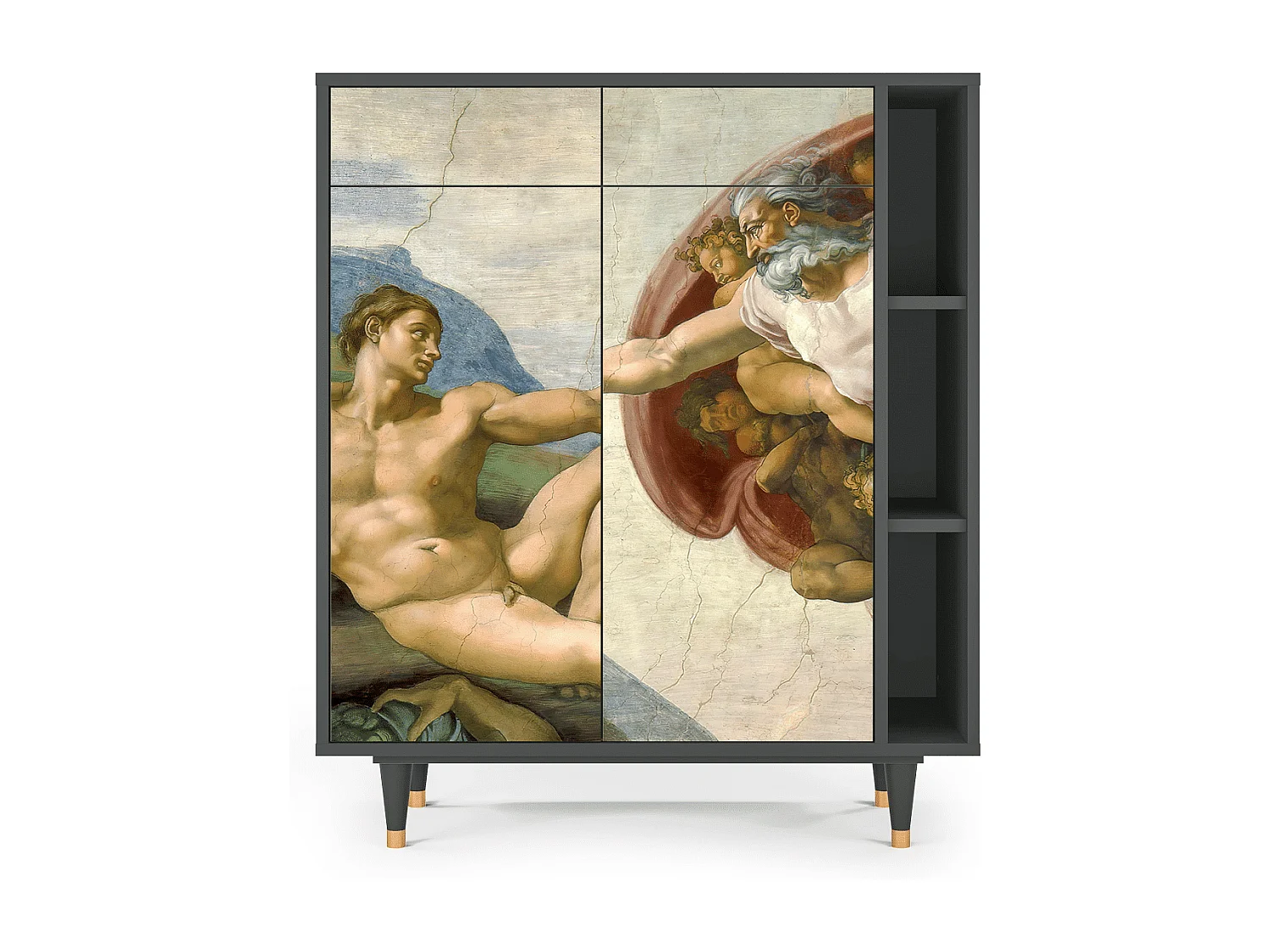 Aparador - 96х110х41 cm - BS6 - The Creation of Adam, Antracite