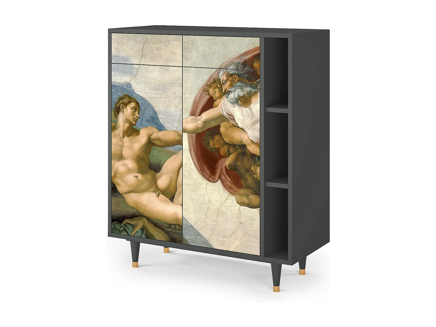 Aparador - 96х110х41 cm - BS6 - The Creation of Adam, Antracite