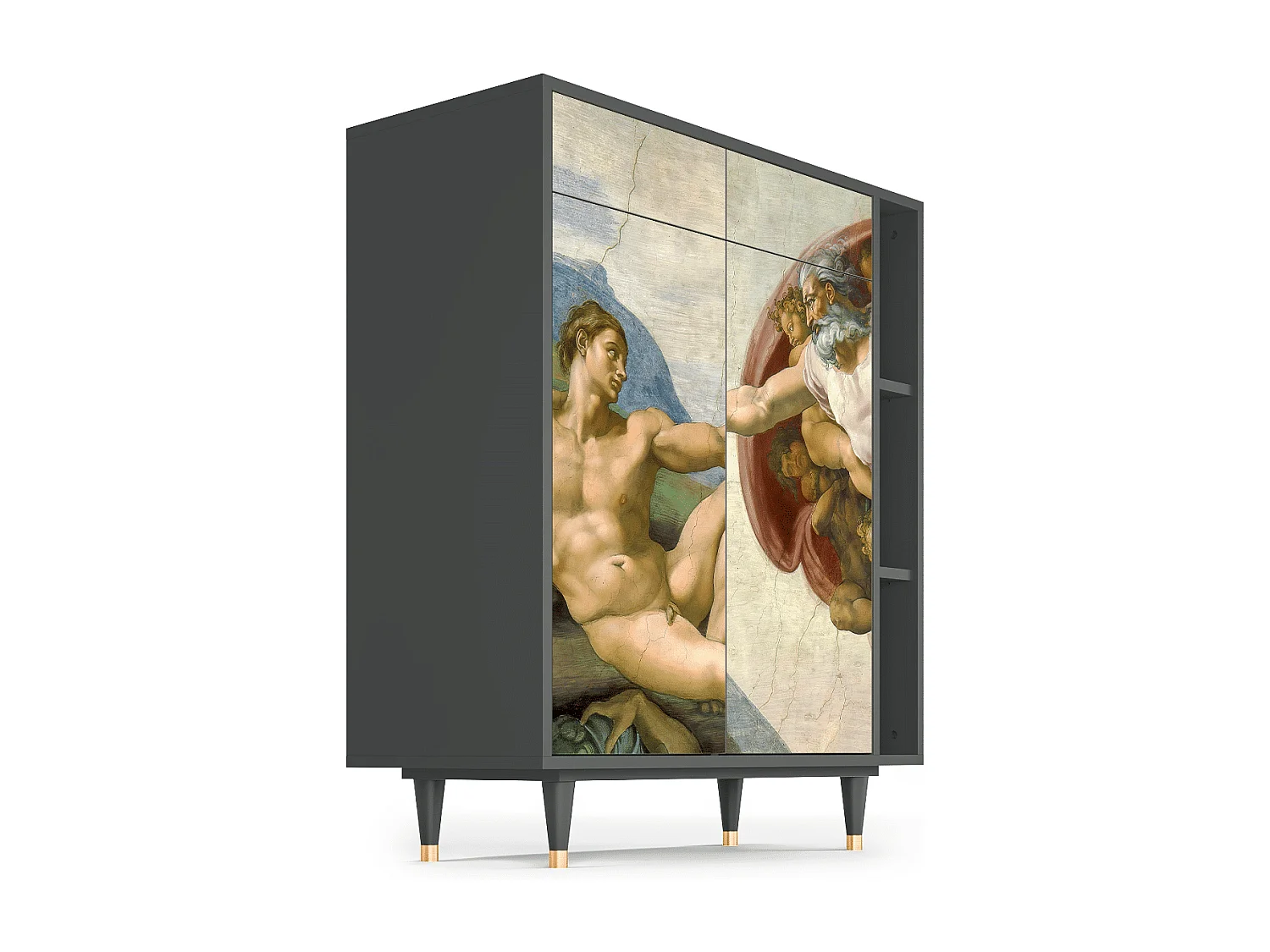Aparador - 96х110х41 cm - BS6 - The Creation of Adam, Antracite