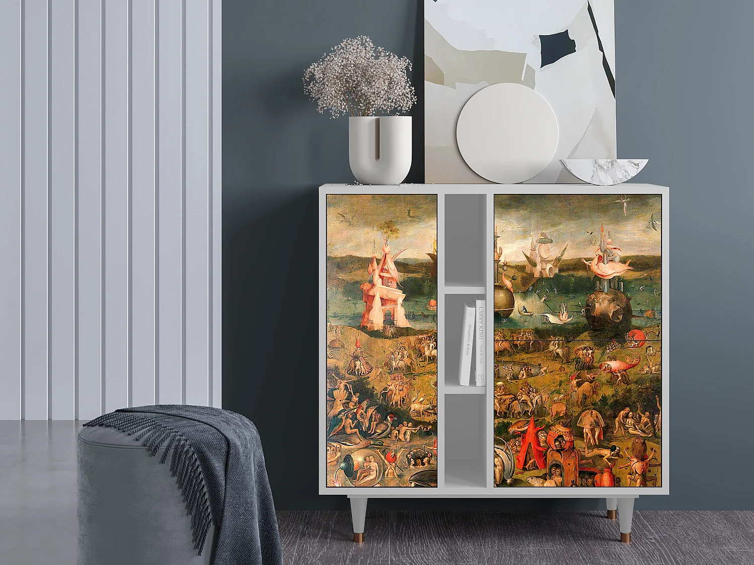 Kredens - 94х96х41 cm - BS5 - Garden of Delights , Biały