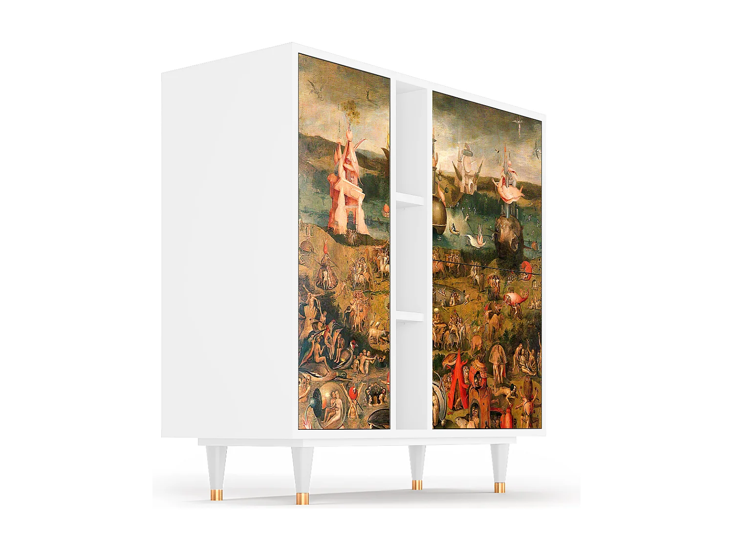 Kredens - 94х96х41 cm - BS5 - Garden of Delights , Biały