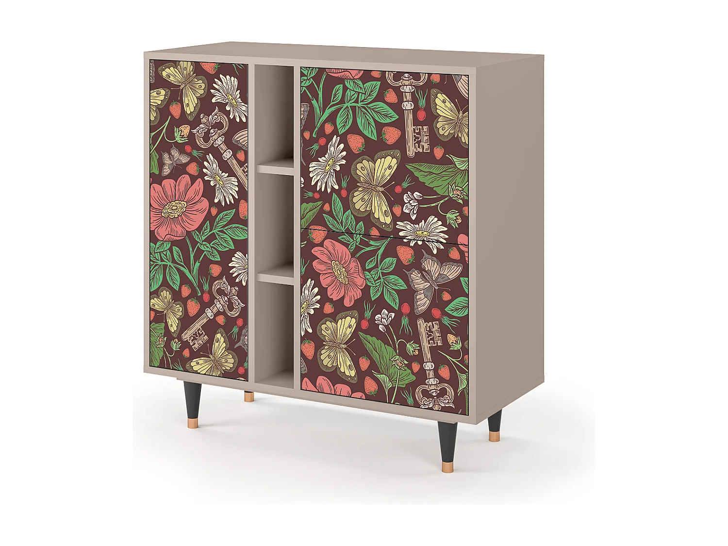 Buffet - 94х96х41 cm - BS5 - Alice in Wonderland, Latte