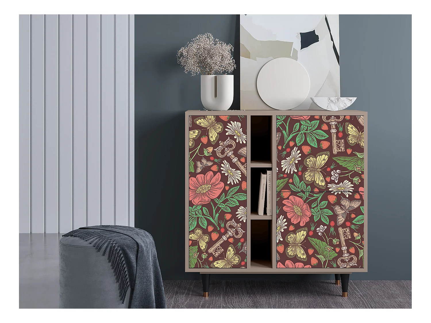 Buffet - 94х96х41 cm - BS5 - Alice in Wonderland, Latte