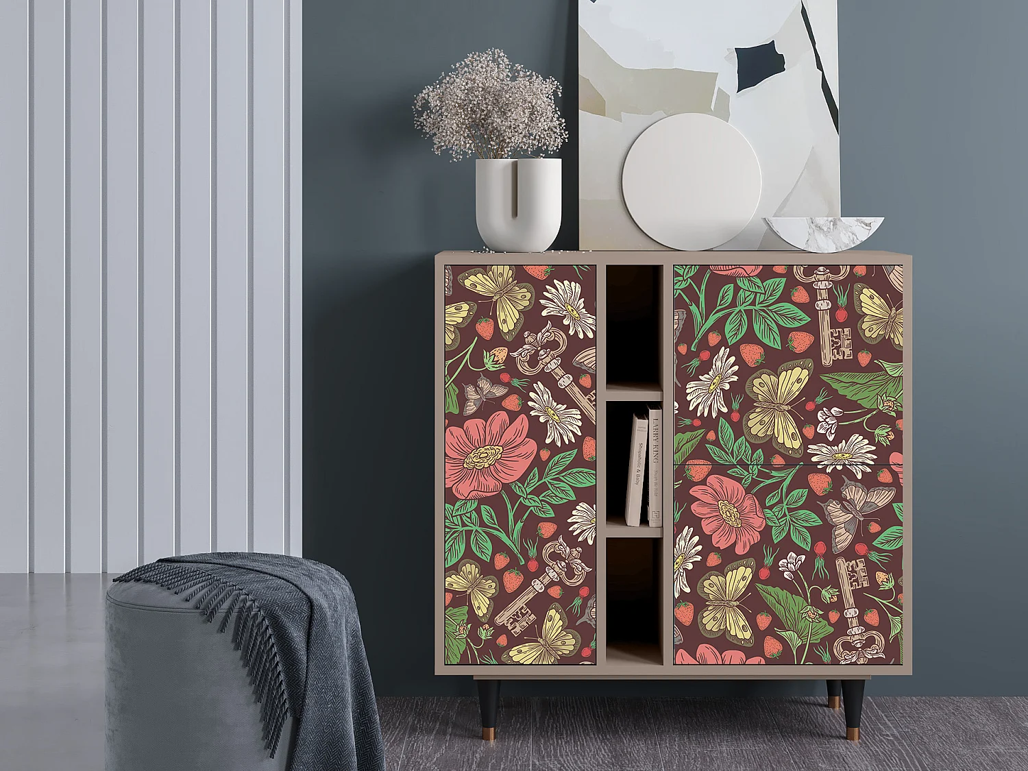 Buffet - 94х96х41 cm - BS5 - Alice in Wonderland, Latte