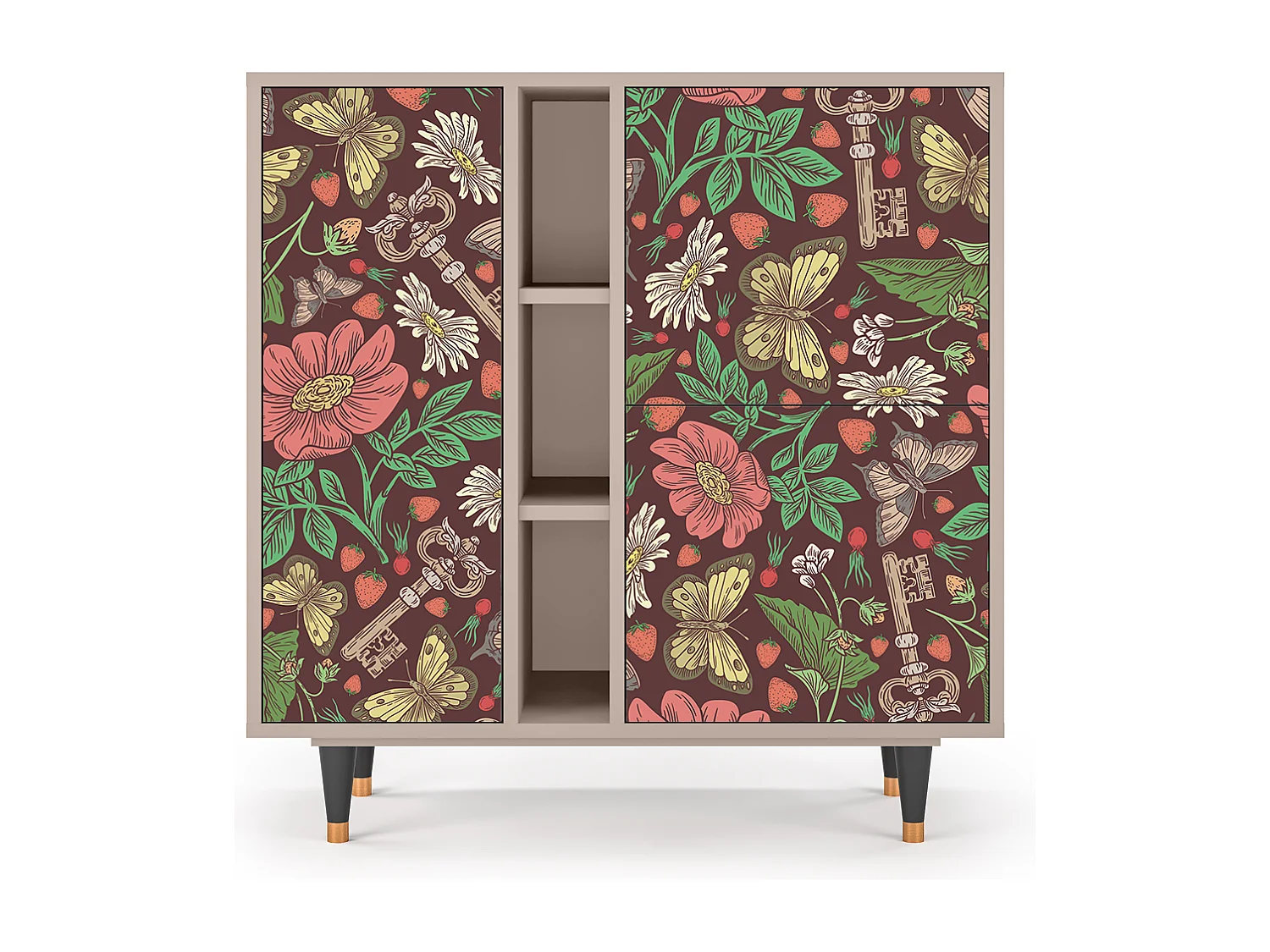 Buffet - 94х96х41 cm - BS5 - Alice in Wonderland, Latte