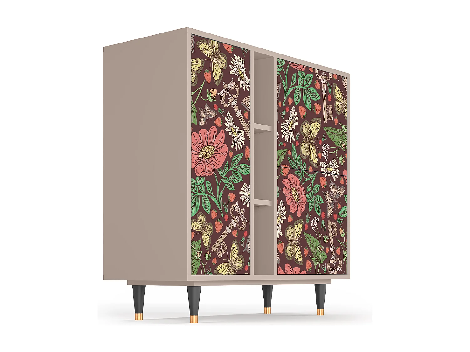 Buffet - 94х96х41 cm - BS5 - Alice in Wonderland, Latte