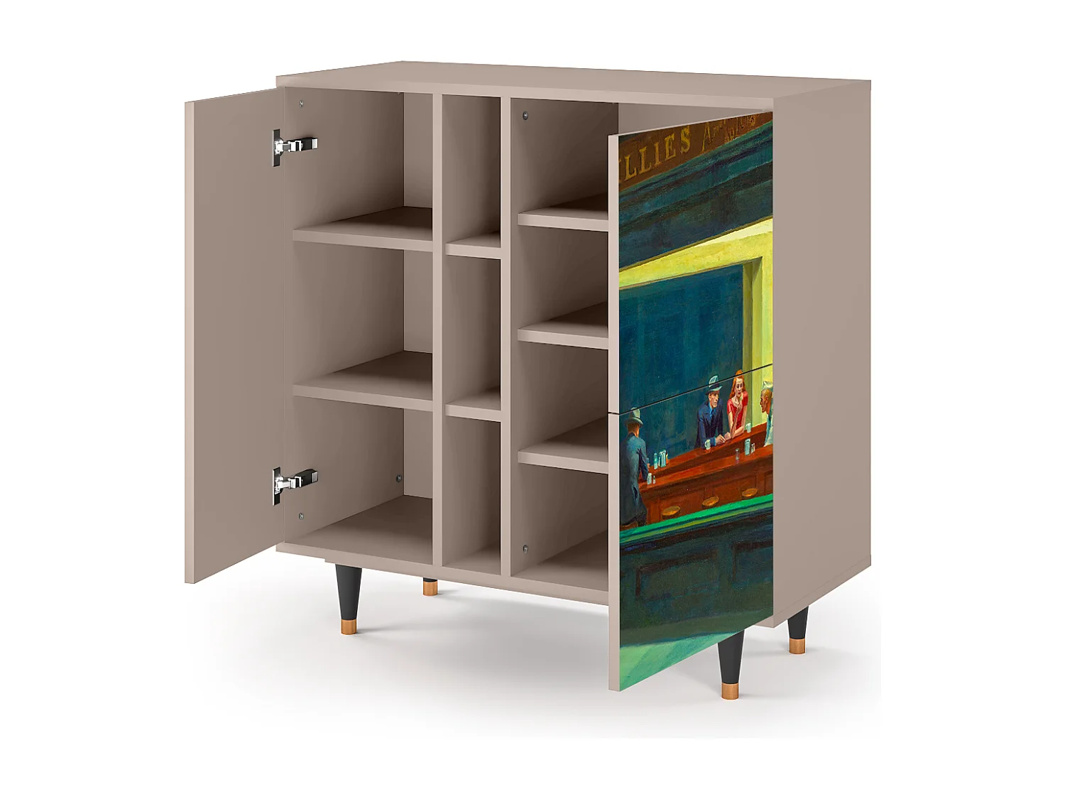 Dressoir - 94х96х41 cm - BS5 - Nighthawks by Hopper, Latte