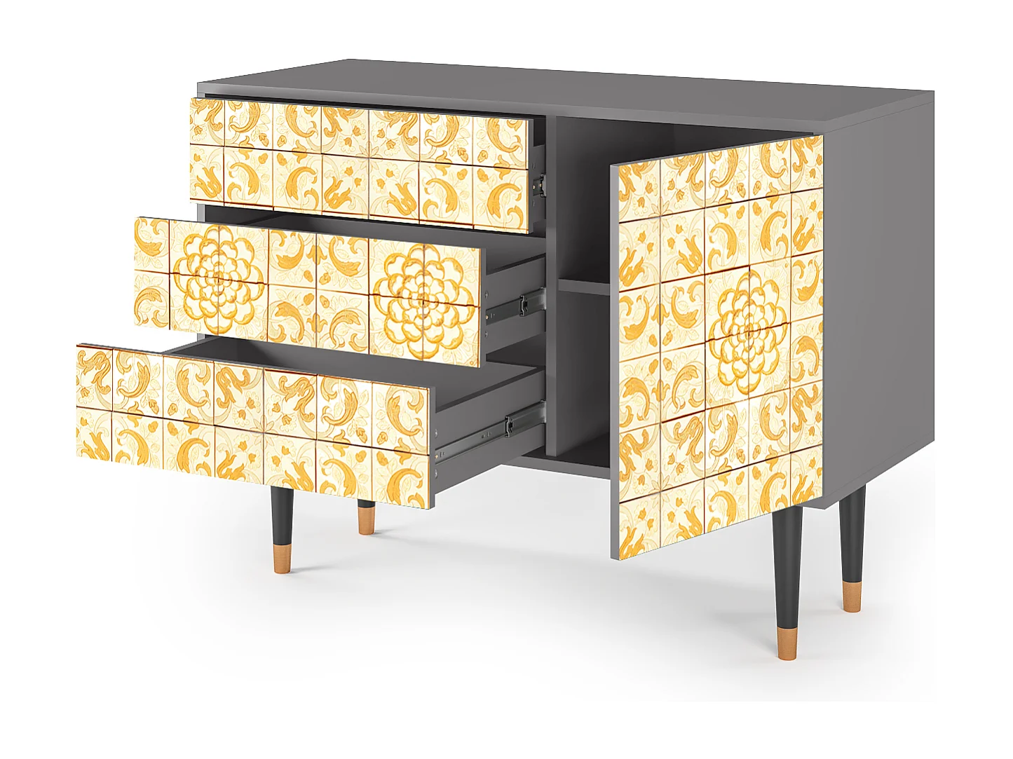 Aparador - 115х84х41 cm - S3 - Sunshiny Tile, Gris