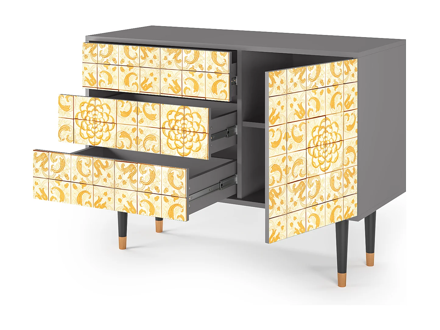 Credenza - 115х84х41 cm - S3 - Sunshiny Tile, Grigio