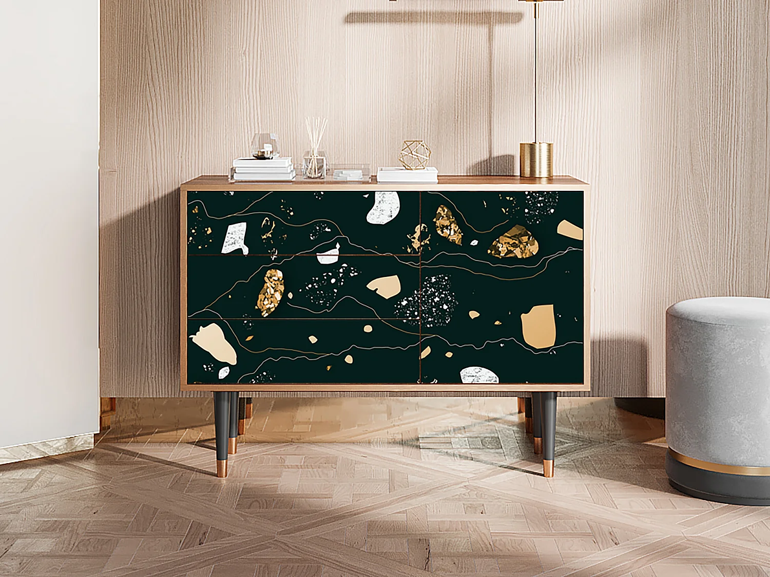 Credenza - 115х84х41 cm - S3 - Space Rocks, Noce