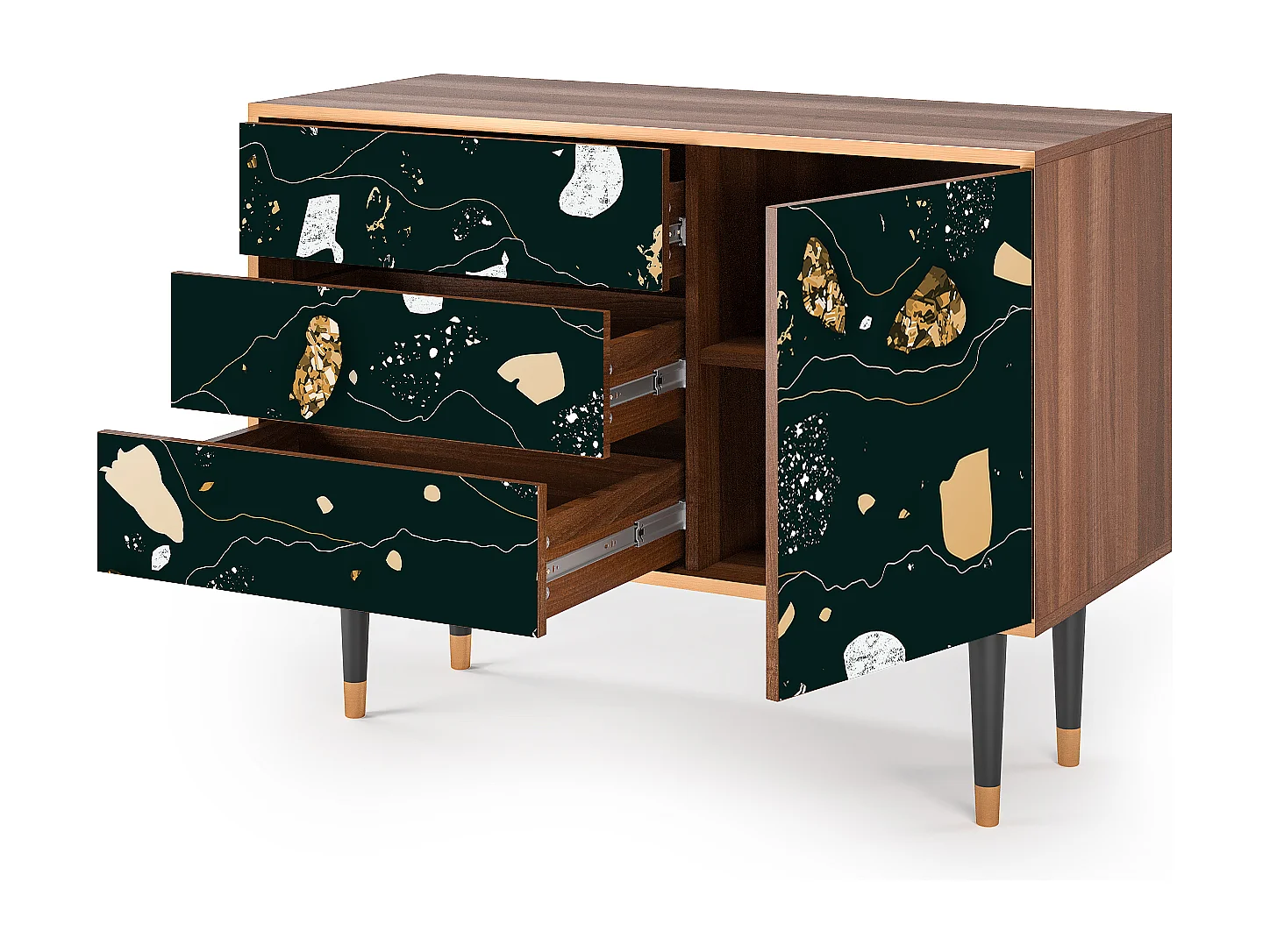 Credenza - 115х84х41 cm - S3 - Space Rocks, Noce