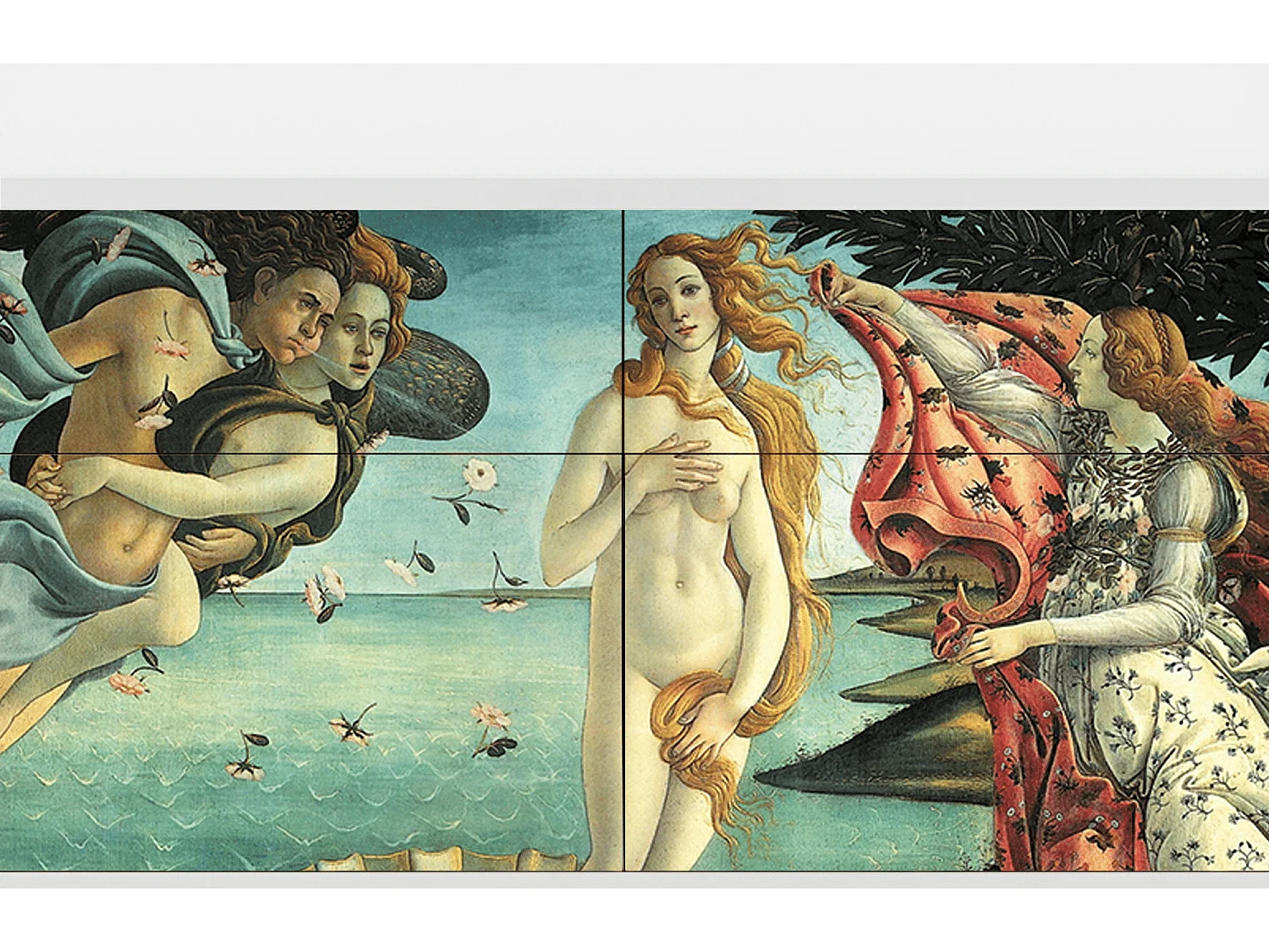 Kredens - 115x85x48 cm - BS4 - The Birth of Venus, Biały