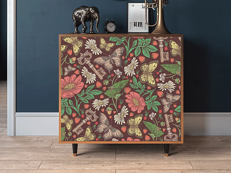 Kredens - 94x96x48 cm - BS3 - Alice in Wonderland, Orzech