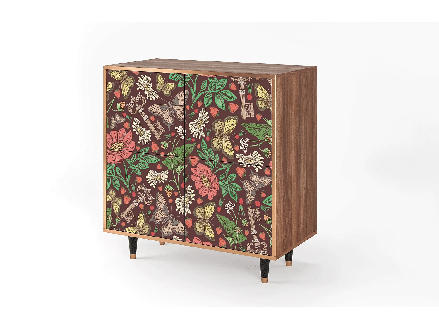 Buffet - 94x96x48 cm - BS3 - Alice in Wonderland, Noyer