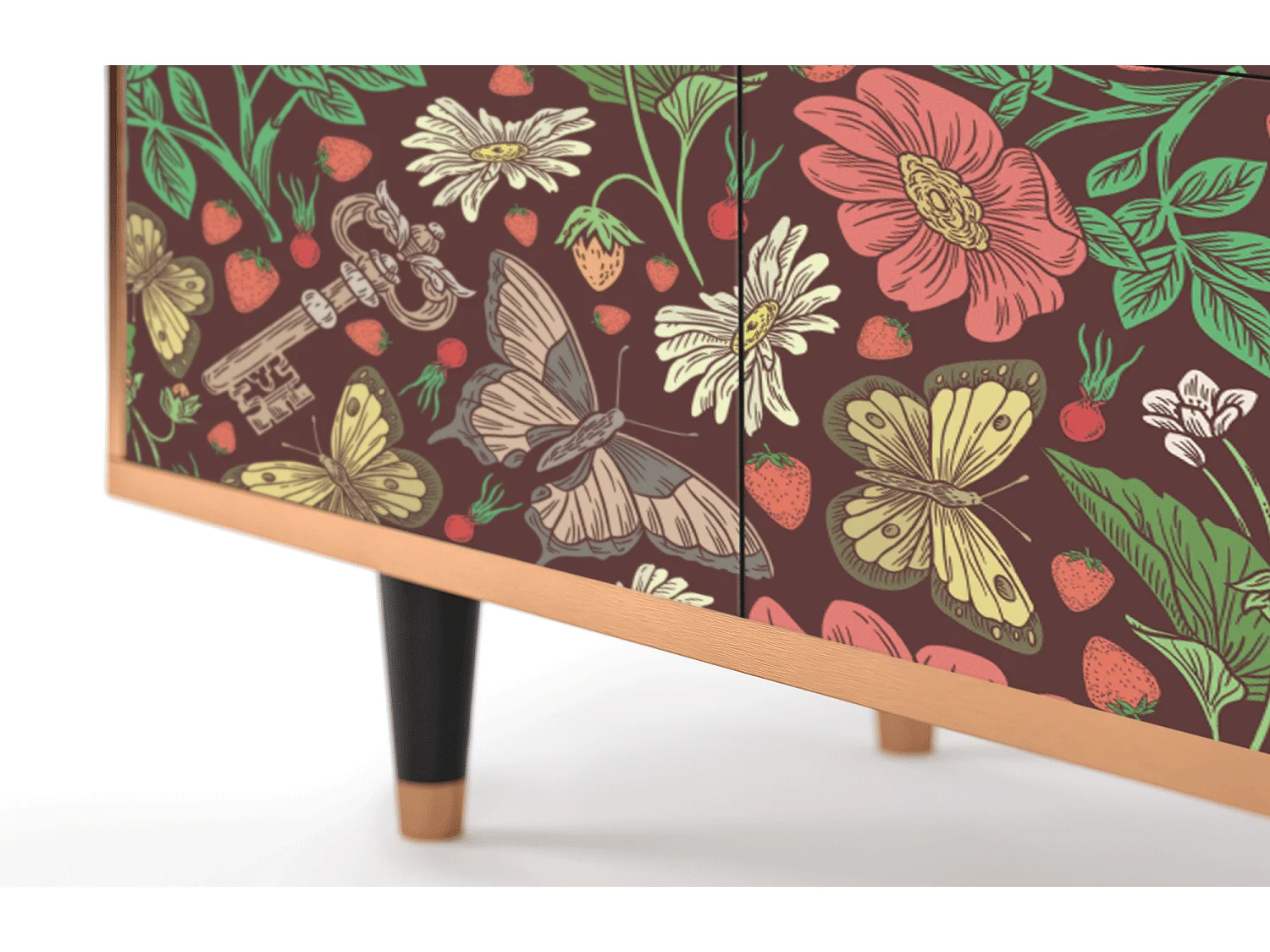 Buffet - 94x96x48 cm - BS3 - Alice in Wonderland, Noyer