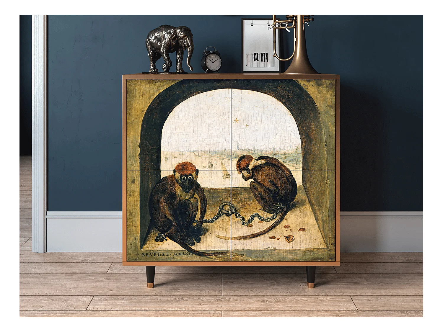 Credenza - 94x96x48 cm - BS3 - Two Monkeys, Noce