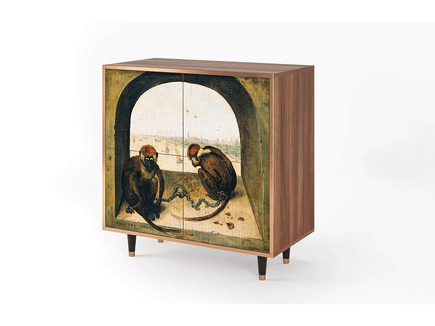 Buffet - 94x96x48 cm - BS3 - Two Monkeys, Noyer