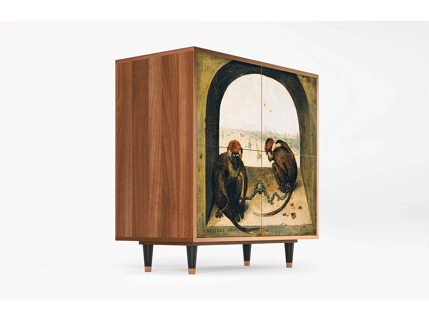 Buffet - 94x96x48 cm - BS3 - Two Monkeys, Noyer
