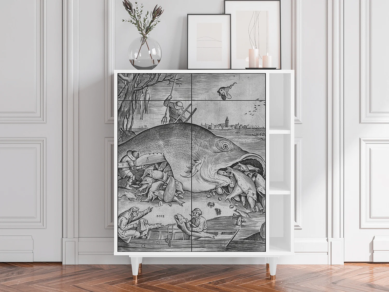 Aparador - 96х110х41 cm - BS6 - Big Fish Eat Little, Branco