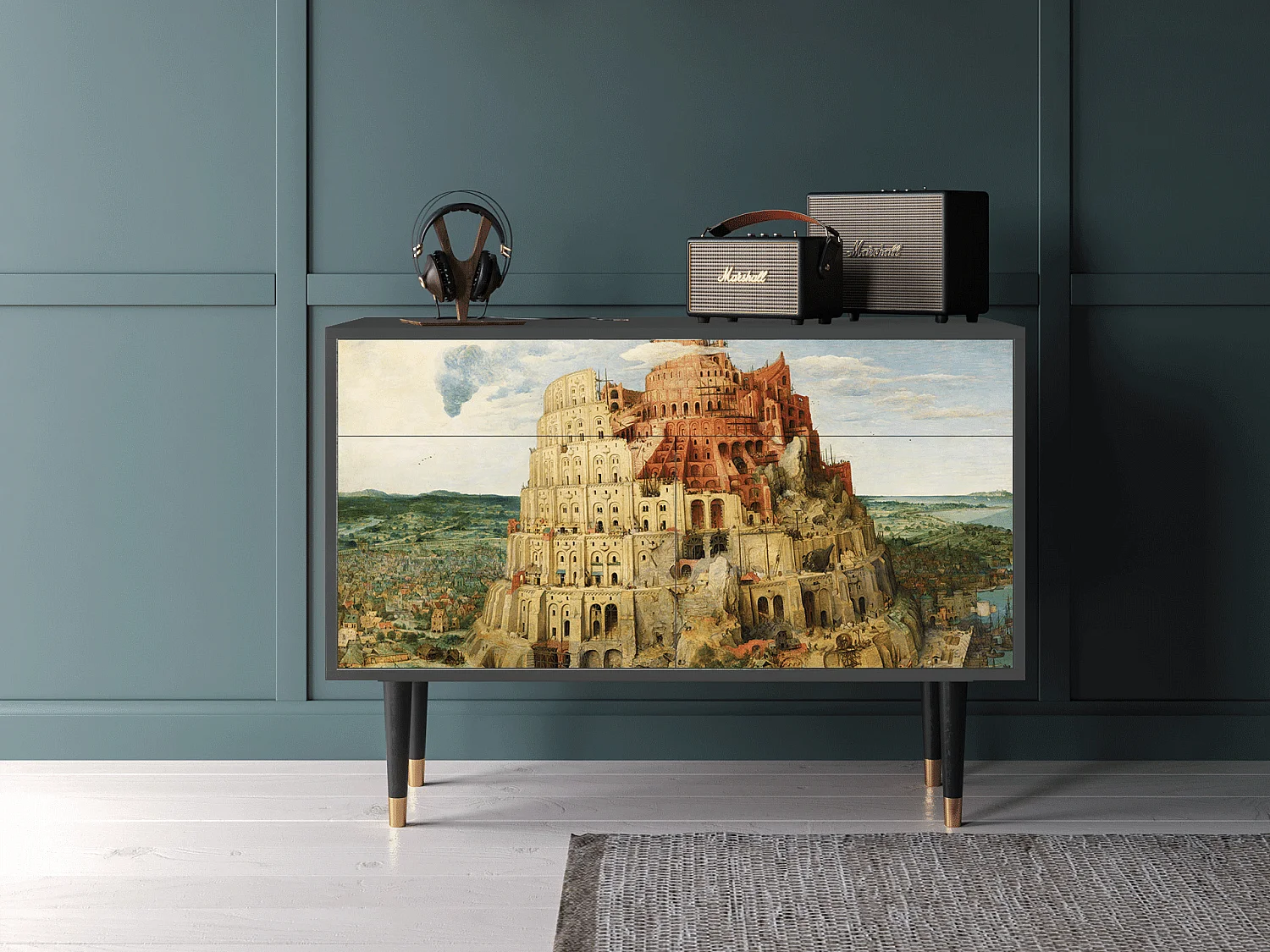 Dressoir - 115x85x48 cm - BS4 - Elder The Tower, Antraciet