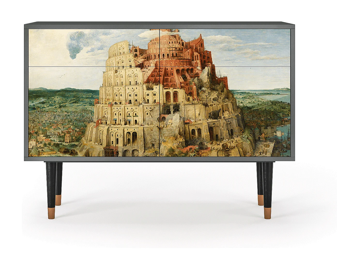 Dressoir - 115x85x48 cm - BS4 - Elder The Tower, Antraciet