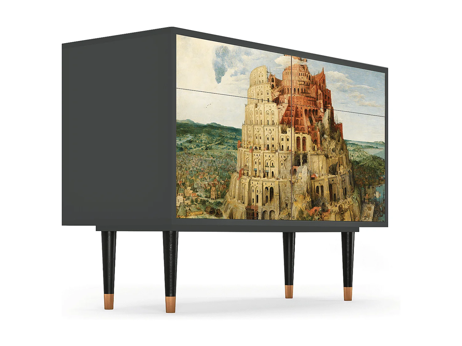 Dressoir - 115x85x48 cm - BS4 - Elder The Tower, Antraciet