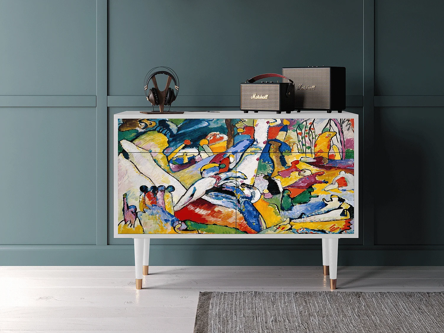 Buffet - 115x85x48 cm - BS4 - Improvisation 26  , Blanc