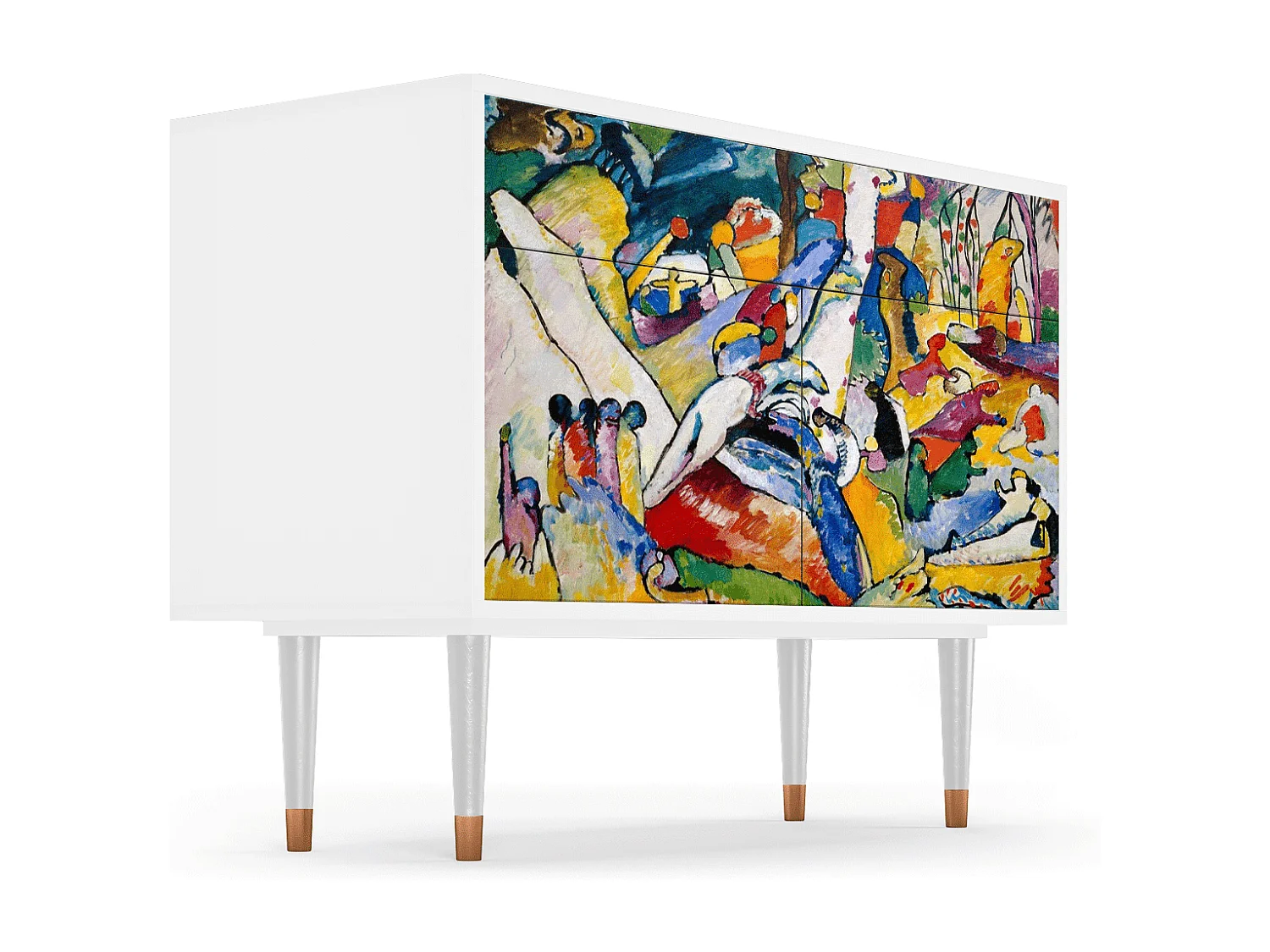 Kredens - 115x85x48 cm - BS4 - Improvisation 26  , Biały