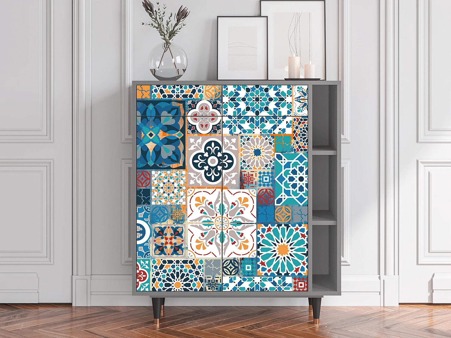 Buffet - 96х110х41 cm - BS6 - Moroccan Market, Gris