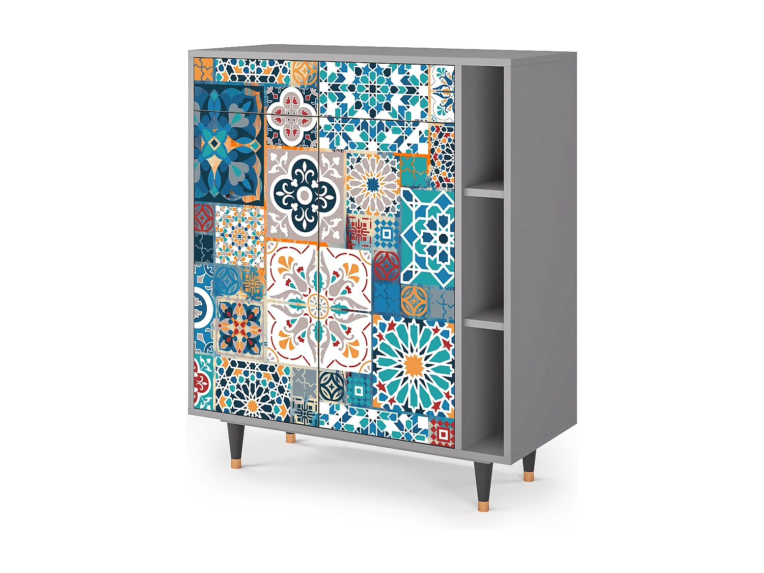 Buffet - 96х110х41 cm - BS6 - Moroccan Market, Gris