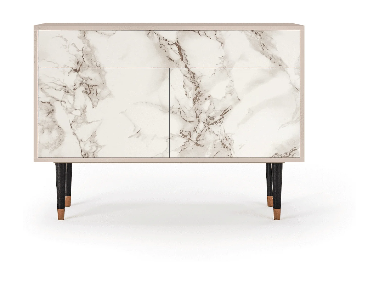 Credenza - 115x85x48 cm - BS4 - Milk Marble, Latte