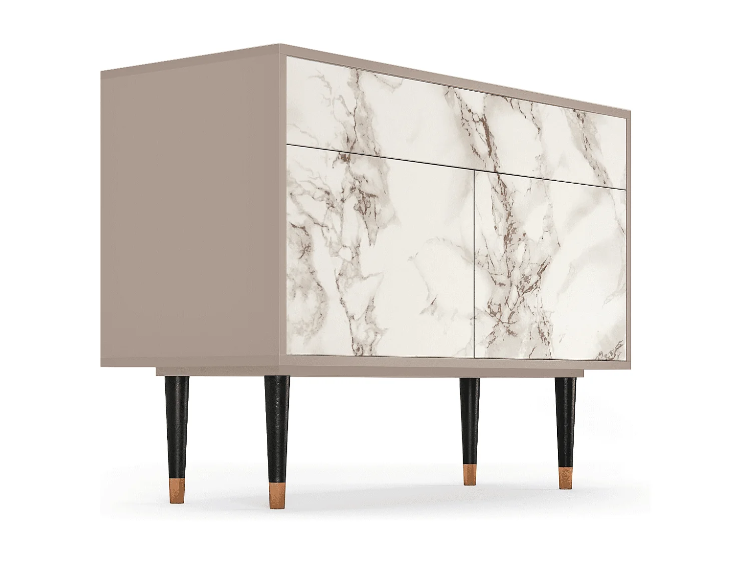 Credenza - 115x85x48 cm - BS4 - Milk Marble, Latte