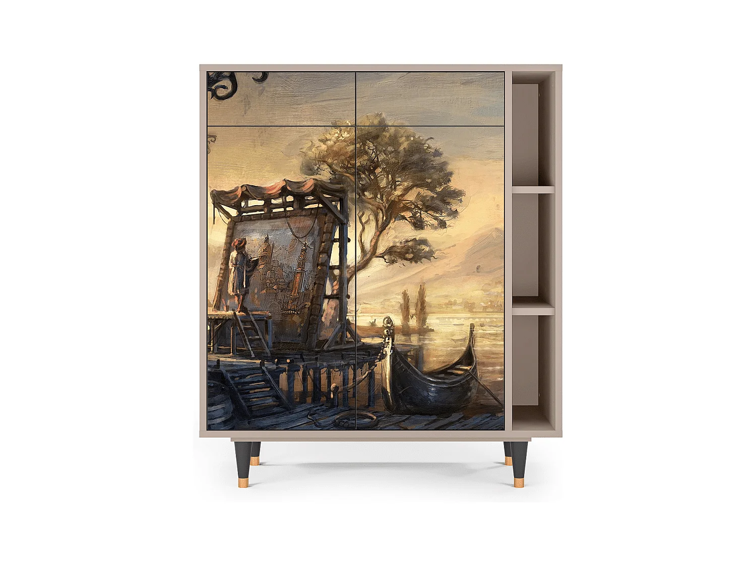 Credenza - 96х110х41 cm - BS6 - Venice, Latte