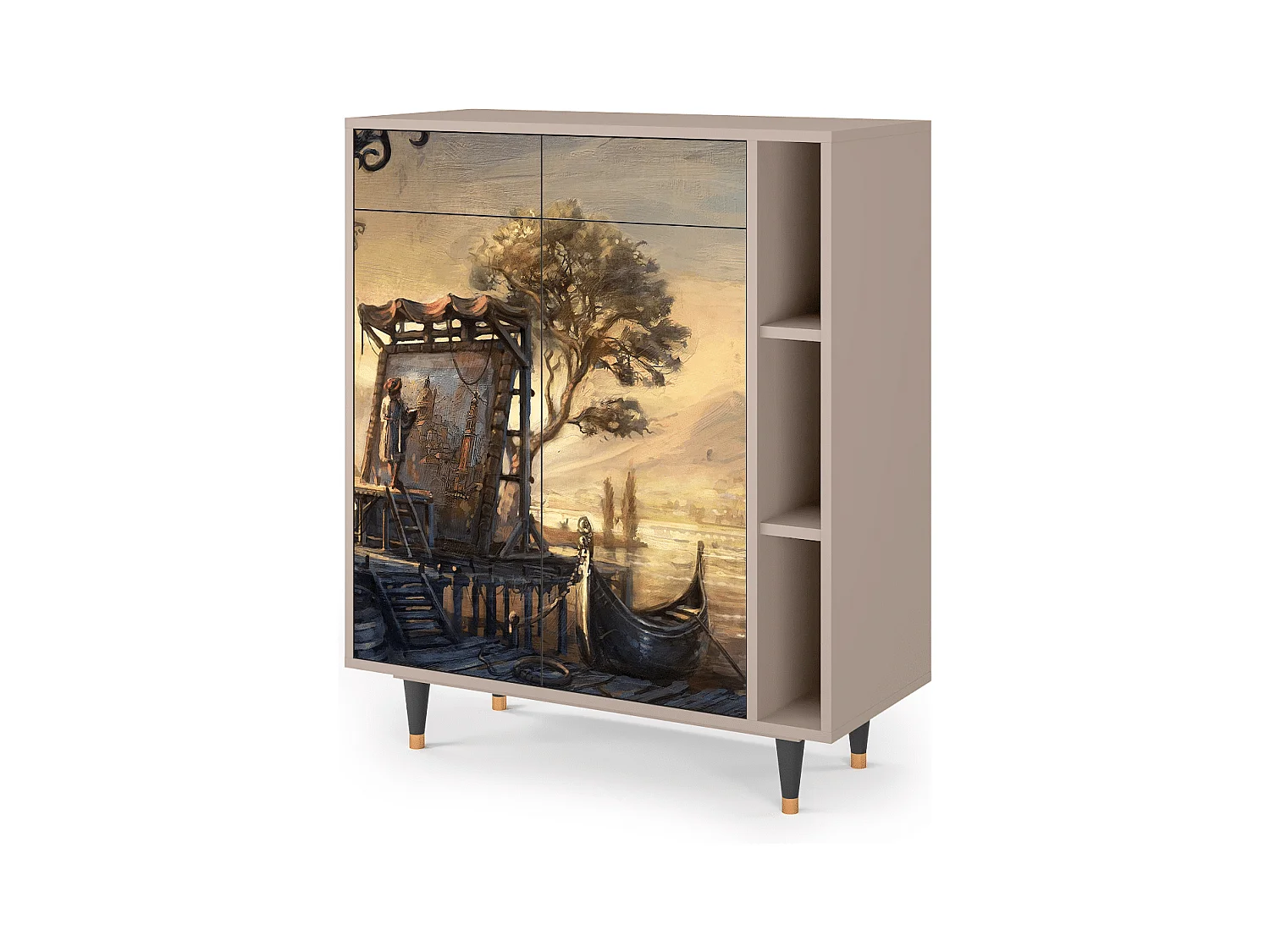 Credenza - 96х110х41 cm - BS6 - Venice, Latte