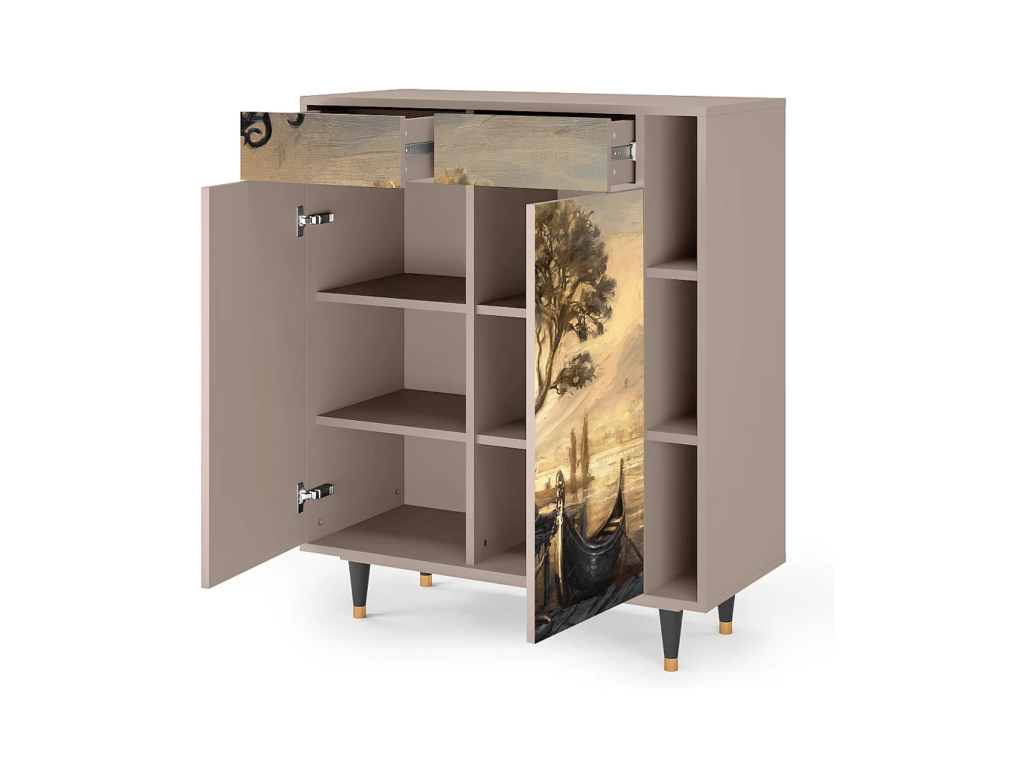 Credenza - 96х110х41 cm - BS6 - Venice, Latte