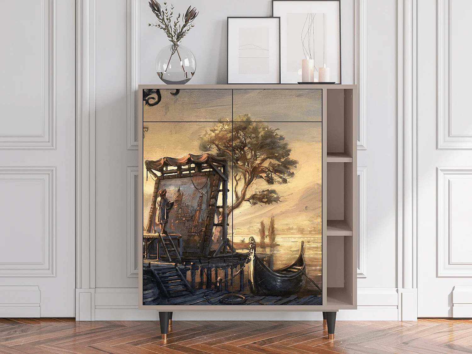 Credenza - 96х110х41 cm - BS6 - Venice, Latte