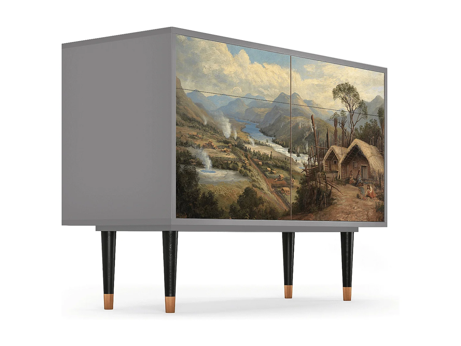 Buffet - 115x85x48 cm - BS4 - View Across the Plains , Gris