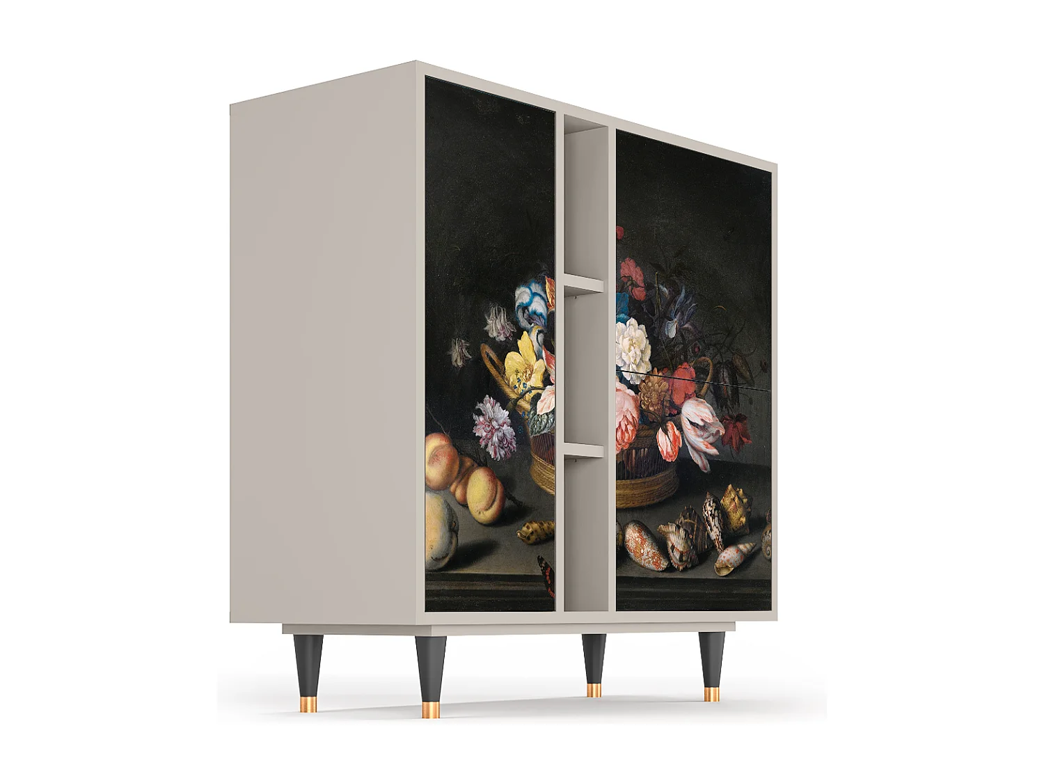 Sideboard - 94х96х41 cm - BS5 - Still Life with Flowers, Sand