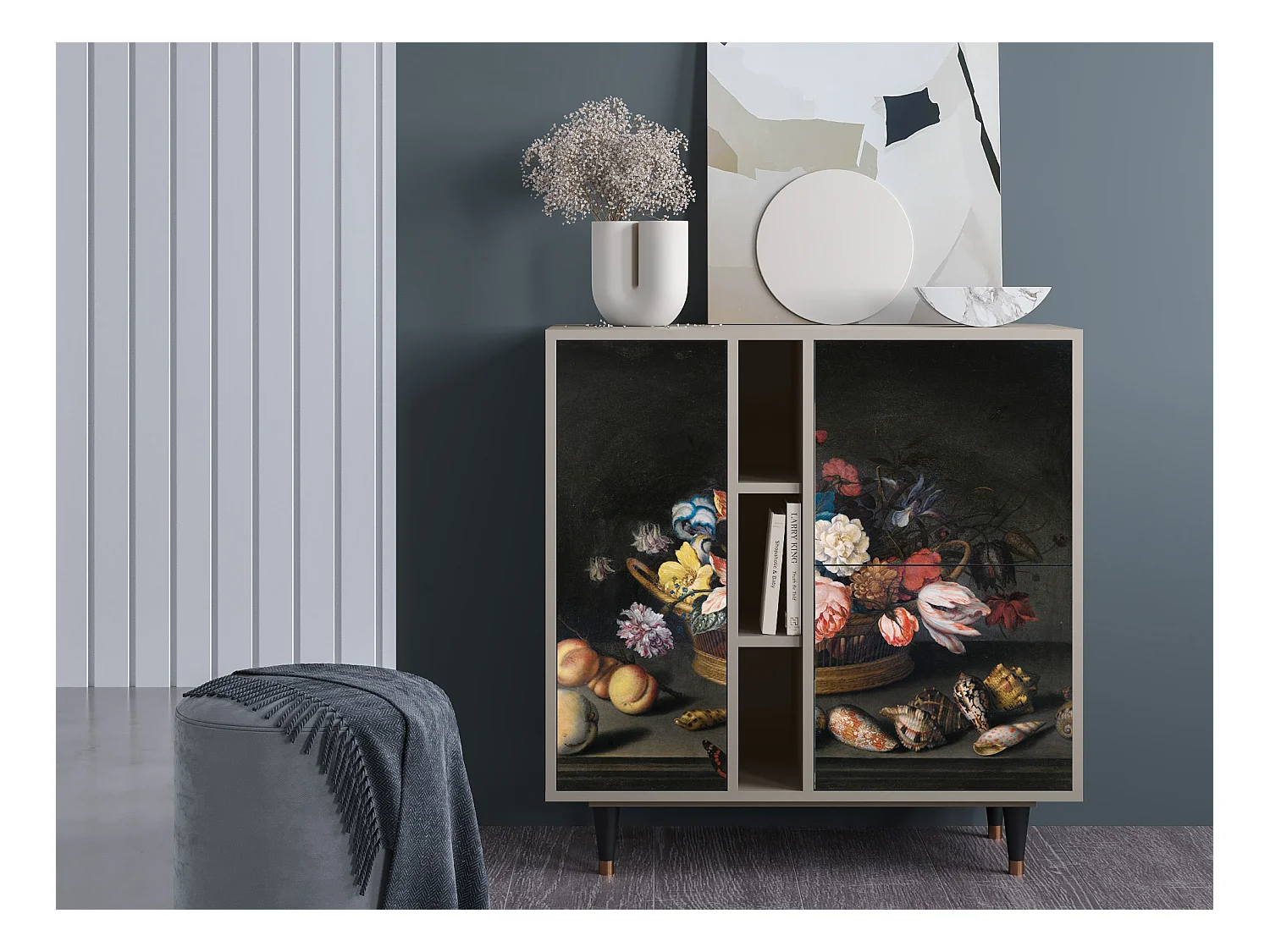 Buffet - 94х96х41 cm - BS5 - Still Life with Flowers, Sable