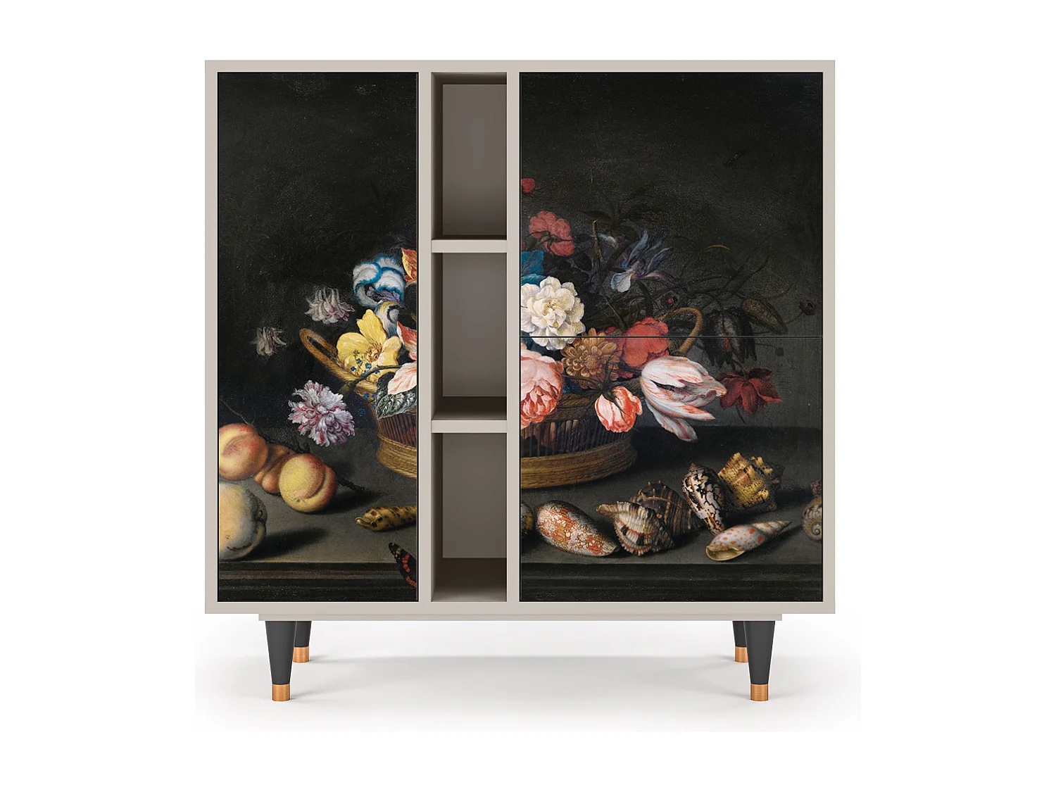 Buffet - 94х96х41 cm - BS5 - Still Life with Flowers, Sable