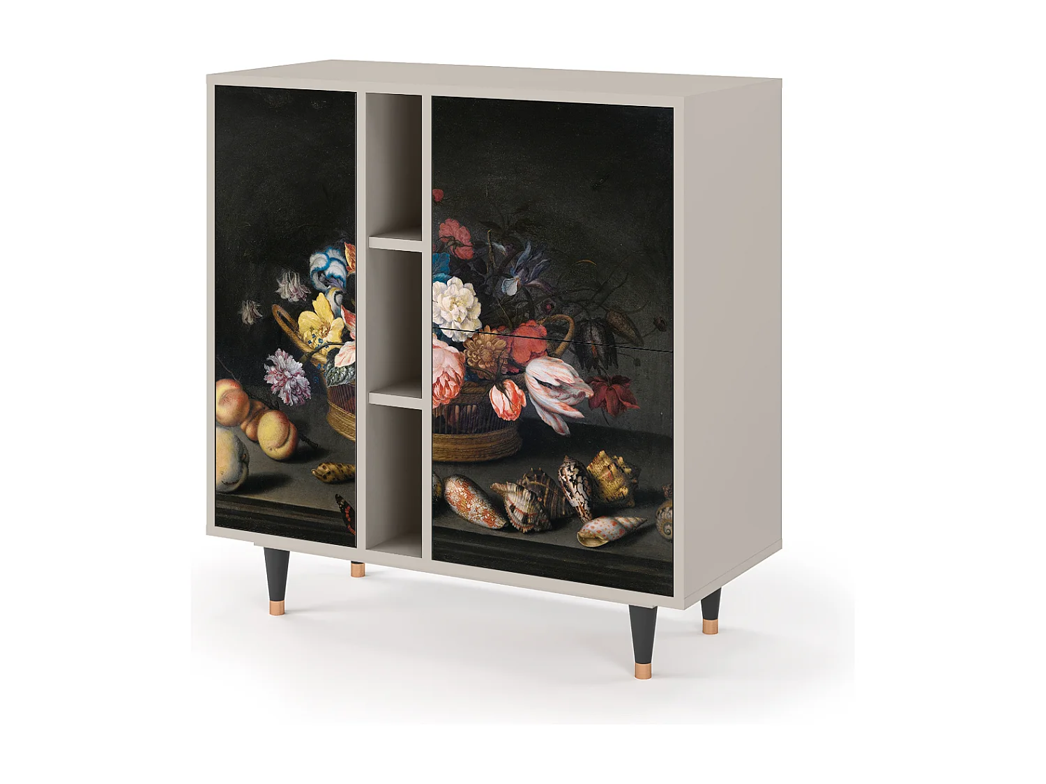 Buffet - 94х96х41 cm - BS5 - Still Life with Flowers, Sable