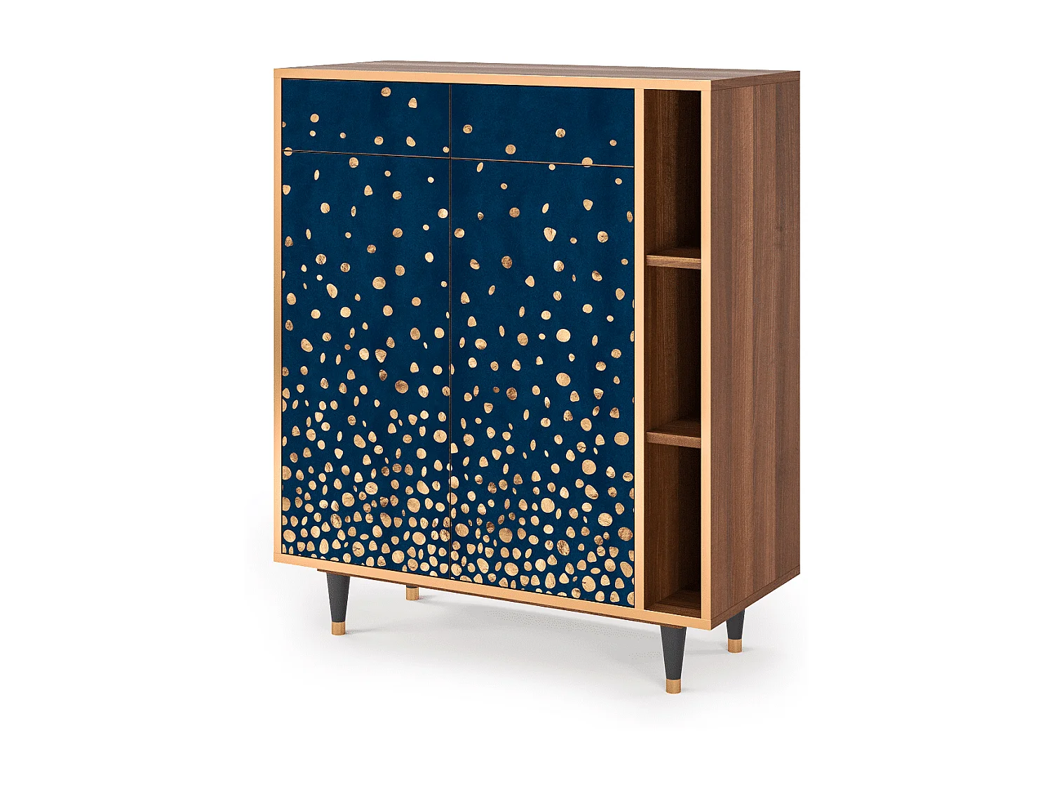 Kredens - 96х110х41 cm - BS6 - Night Skies, Orzech