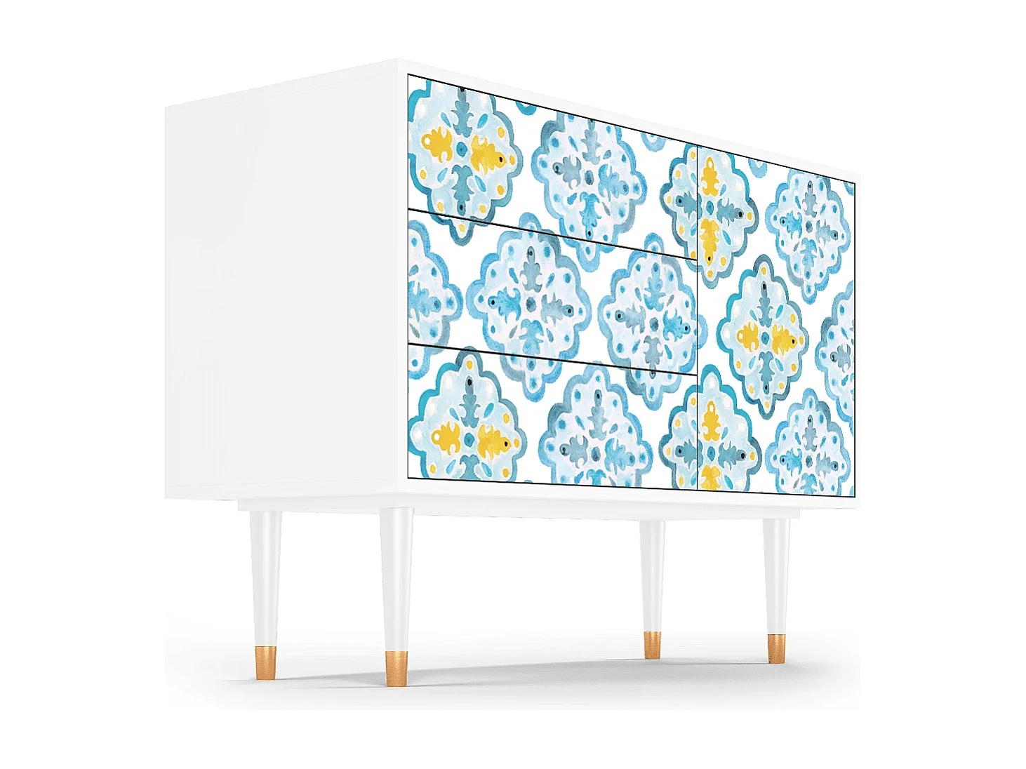 Kredens - 115х84х41 cm - S3 - Portugese tiles, Biały