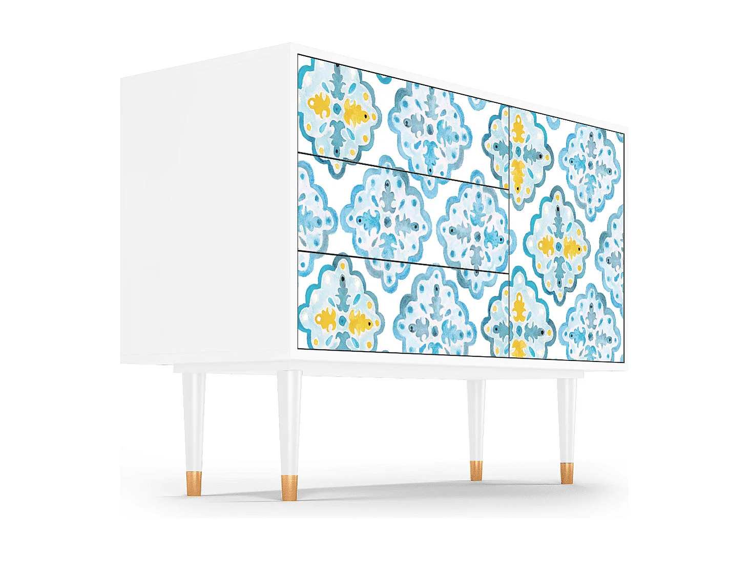 Kredens - 115х84х41 cm - S3 - Portugese tiles, Biały