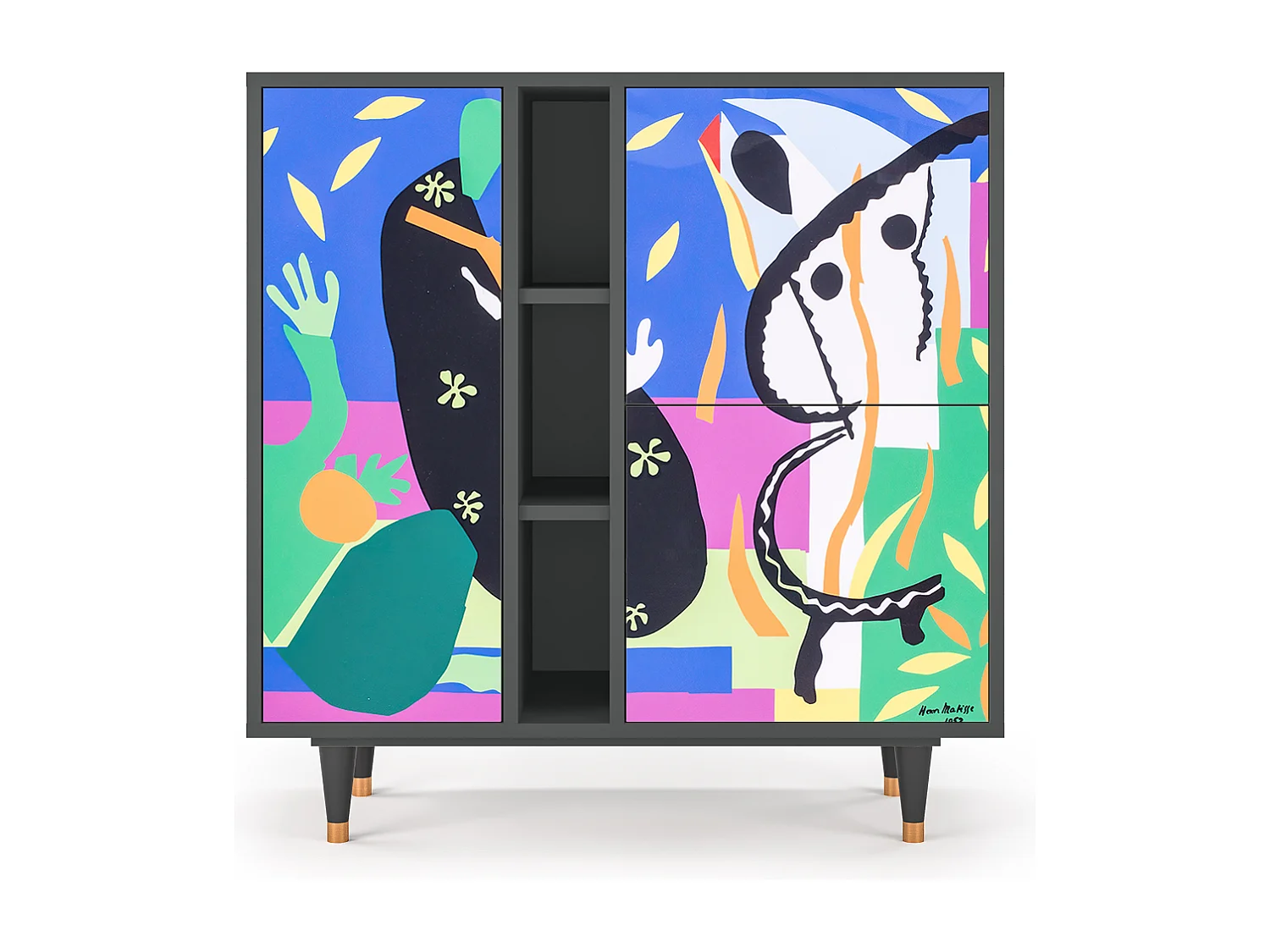 Kredens - 94х96х41 cm - BS5 - La Tristesse du Roi, Antracyt