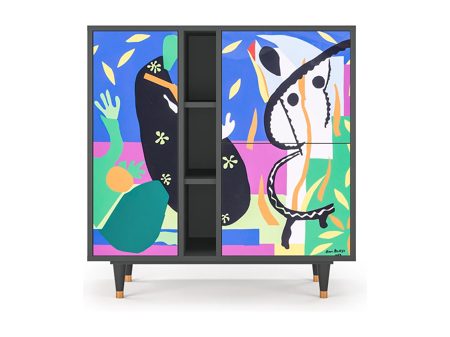 Kredens - 94х96х41 cm - BS5 - La Tristesse du Roi, Antracyt